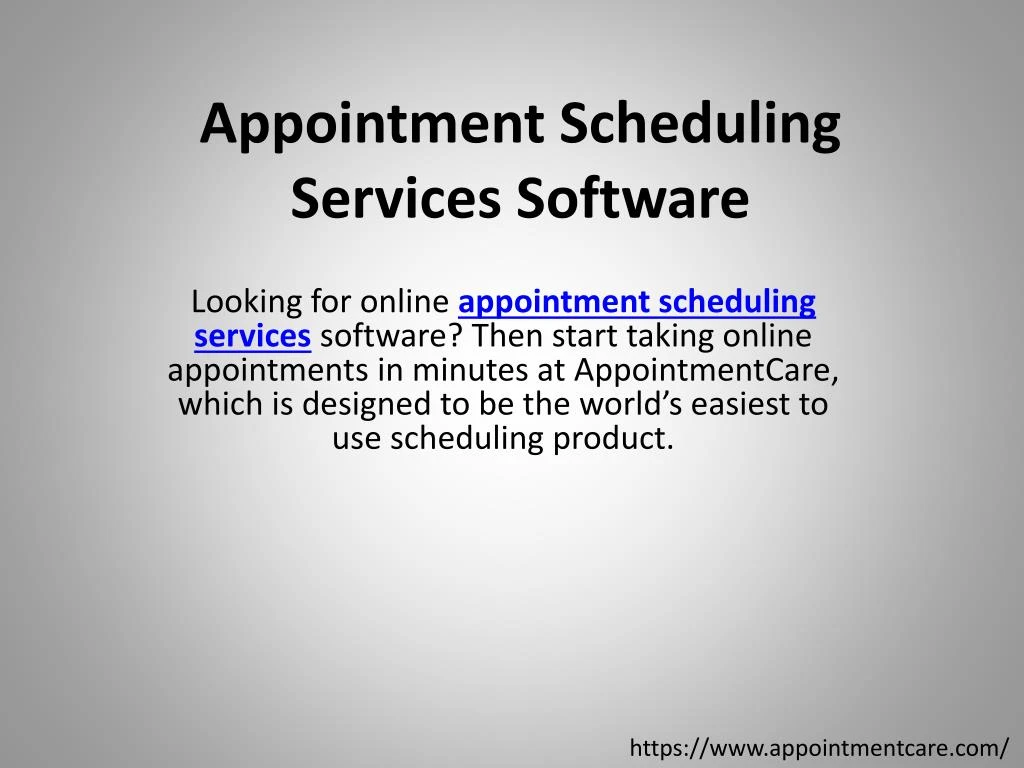 appointment scheduling services software