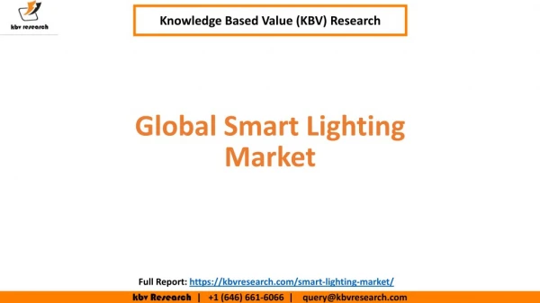Global Smart Lighting Market Size and Segmentation