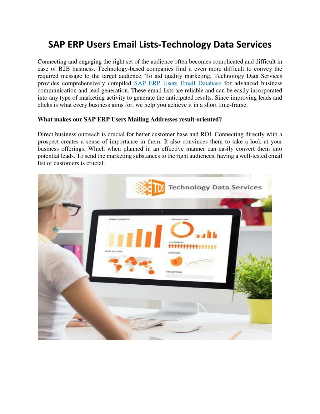 sap erp users email lists technology data services