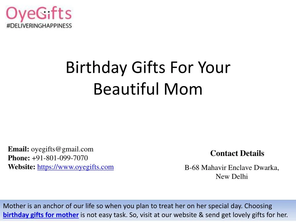 birthday gifts for your beautiful mom