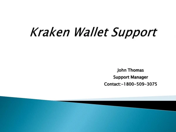 1-800-509-3075 Kraken customer service phone number