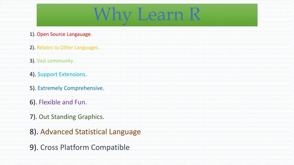 why learn r