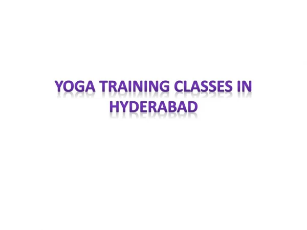 yoga trainers in hyderabad