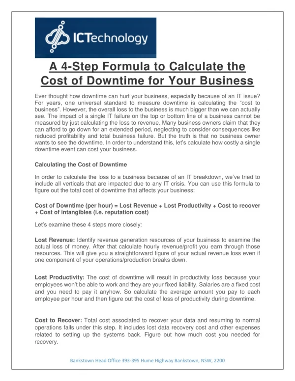 4-Step Formula to Calculate the Cost of Downtime for Your Business