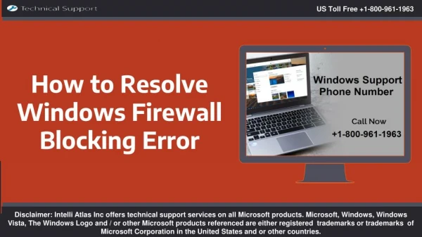 How to Resolve Windows Firewall Blocking Error
