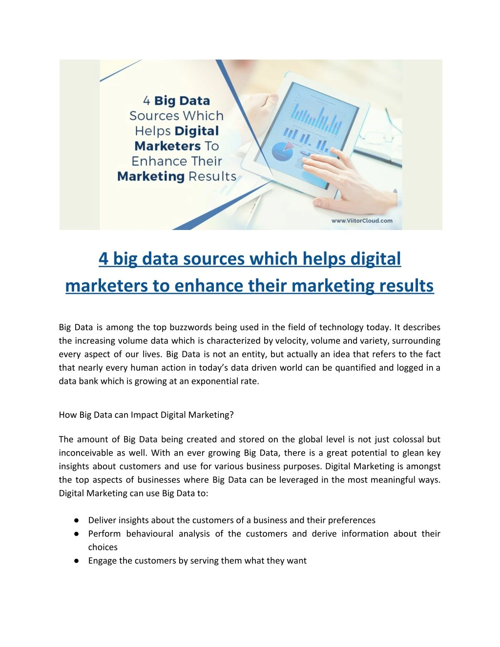 4 big data sources which helps digital marketers