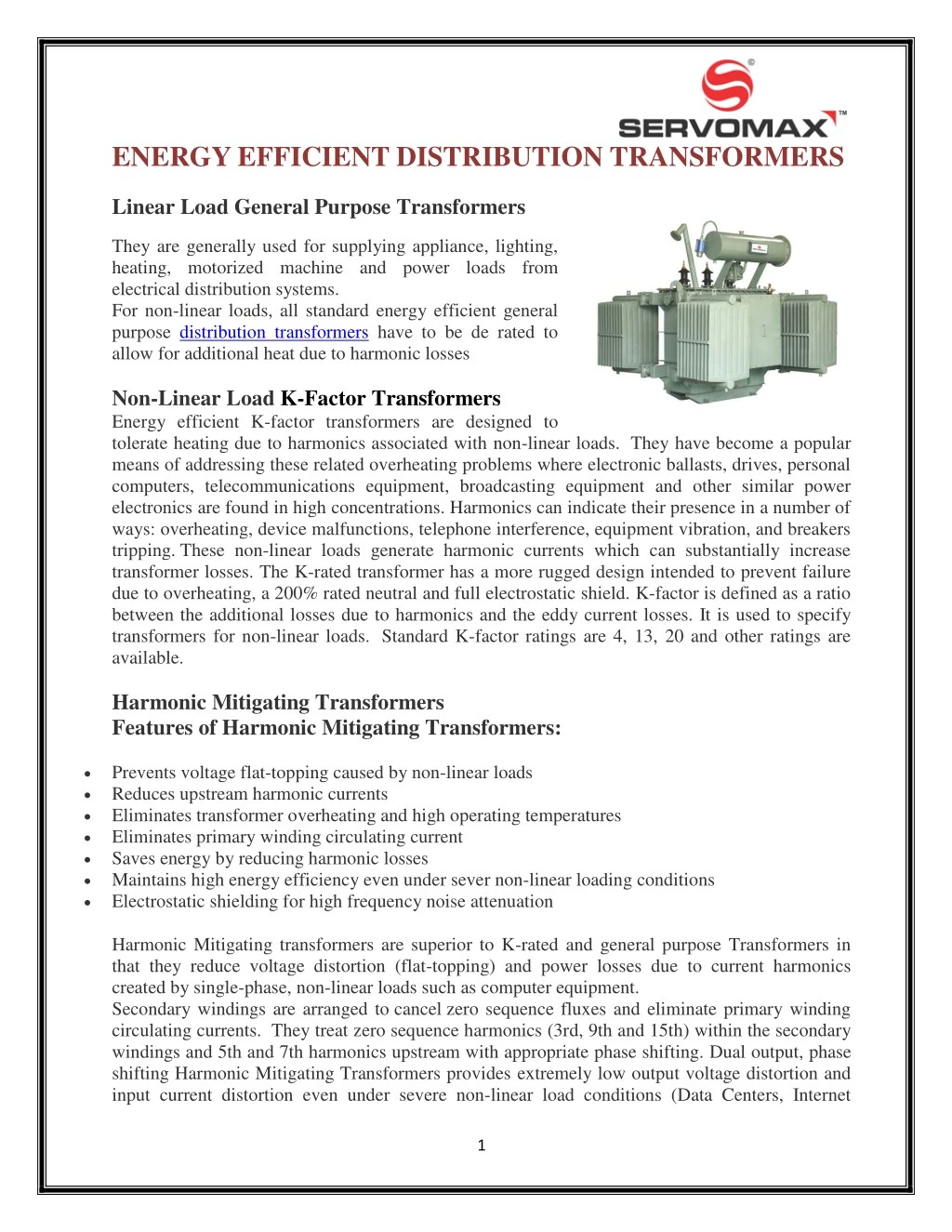 energy efficient distribution transformers