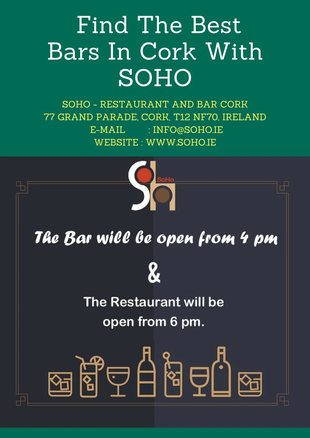 find the best bars in cork with soho