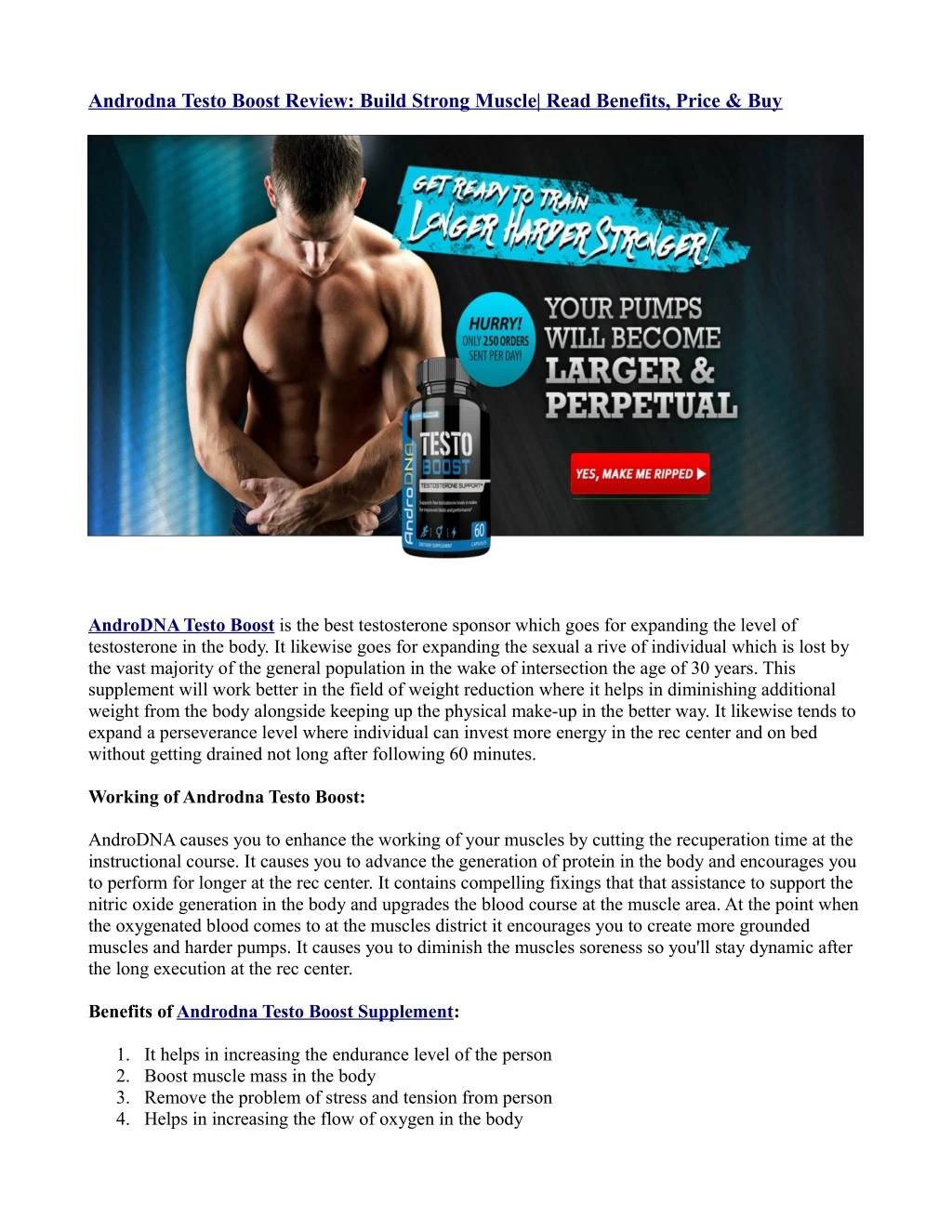 androdna testo boost review build strong muscle