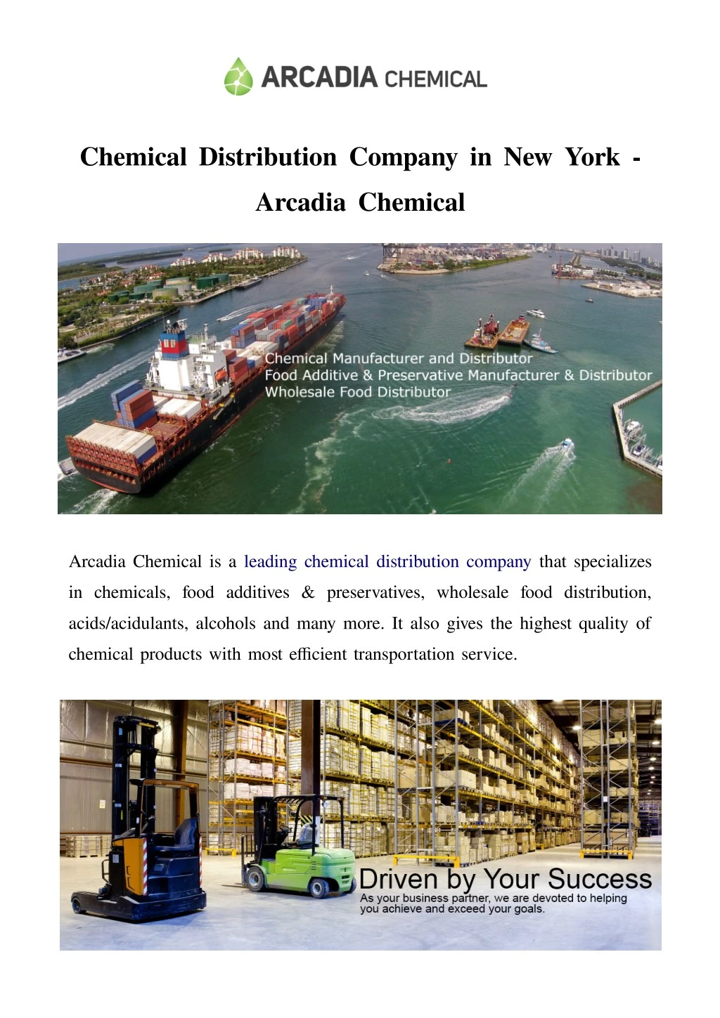 chemical distribution company in new york arcadia