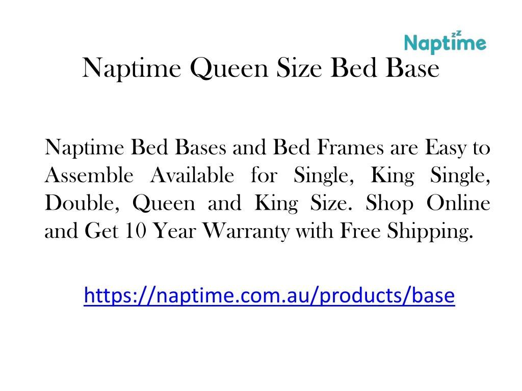 naptime queen size bed base