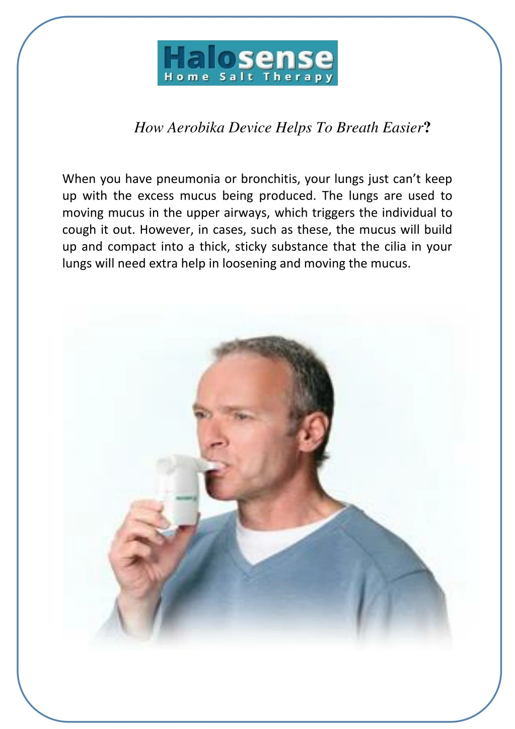 how aerobika device helps to breath easier