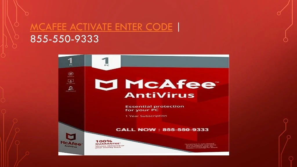 mcafee activate enter code 855 550 9333