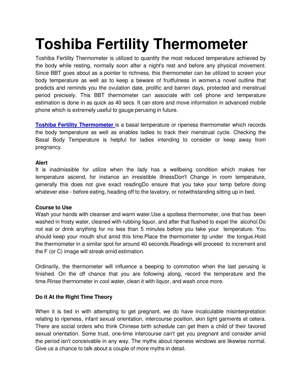 toshiba fertility thermometer toshiba fertility
