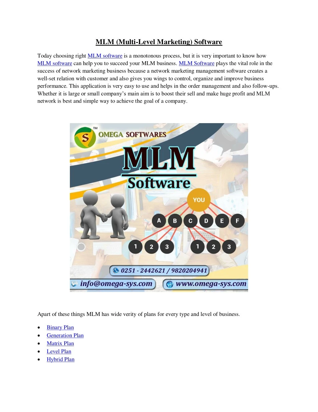 mlm multi level marketing software