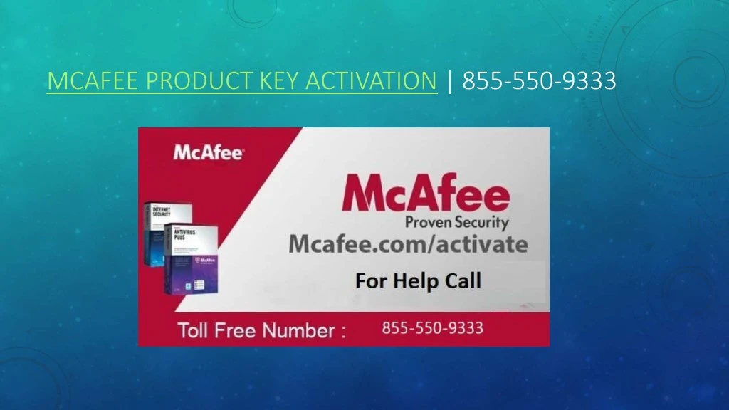 mcafee product key activation 855 550 9333