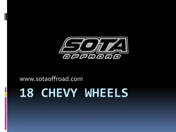 18 Chevy Wheels - www.sotaoffroad.com