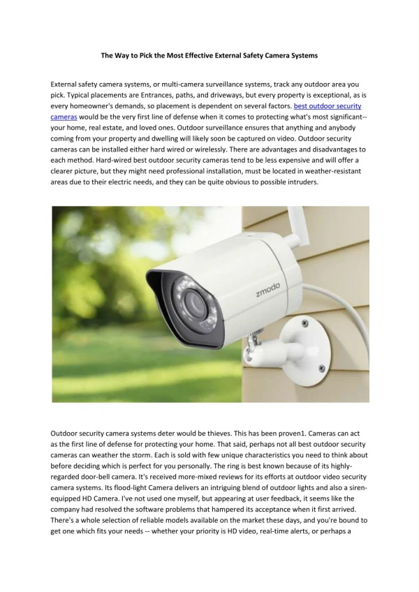 best outdoor security cameras