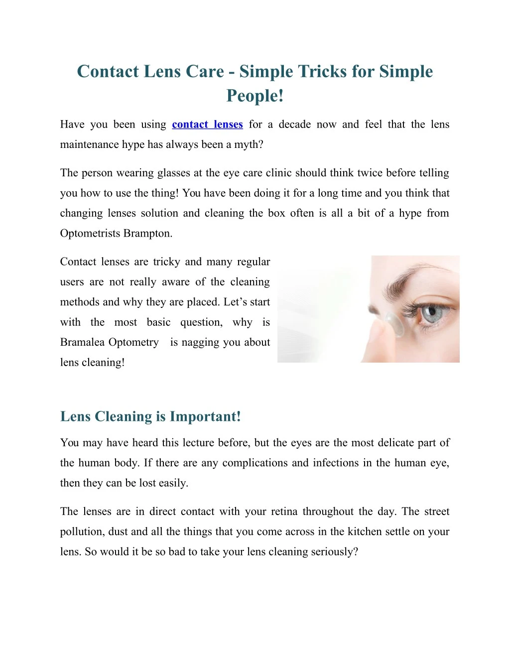 contact lens care simple tricks for simple people