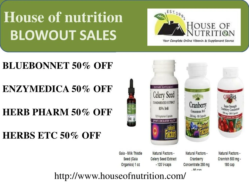 house of nutrition blowout sales