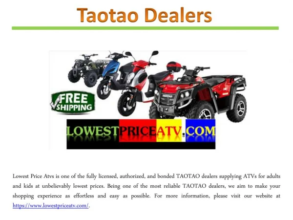 Taotao Dealers