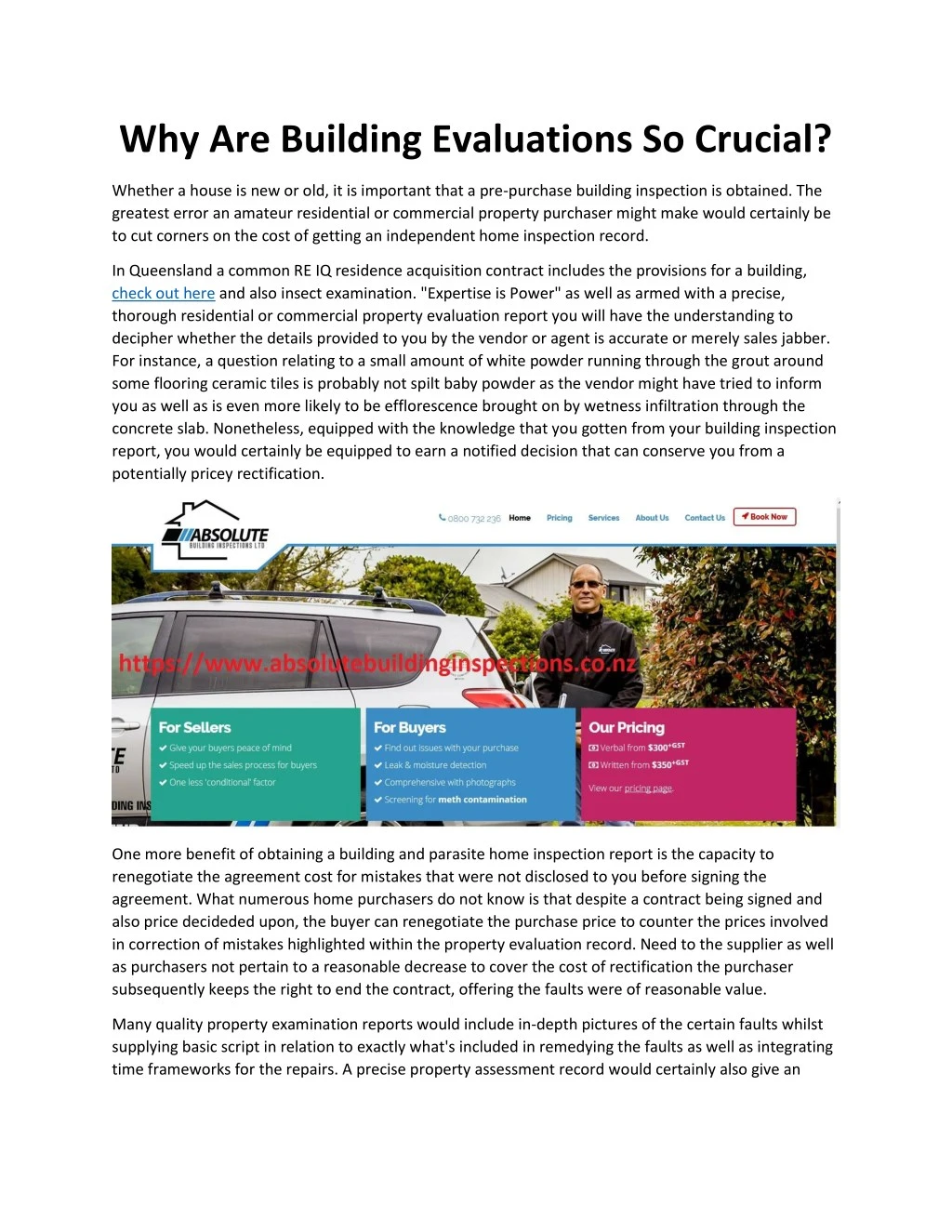 why are building evaluations so crucial