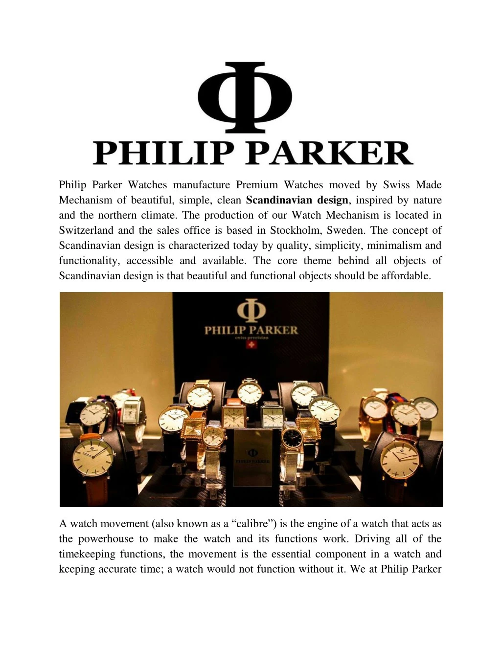 philip parker watches manufacture premium watches