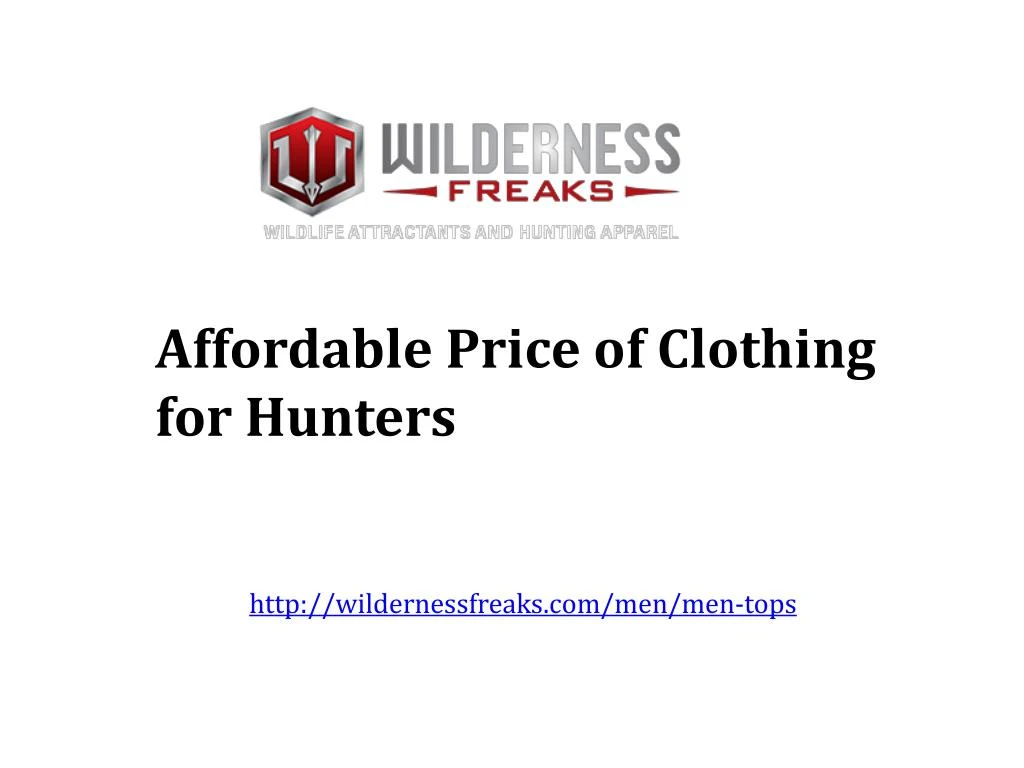 affordable price of clothing for hunters
