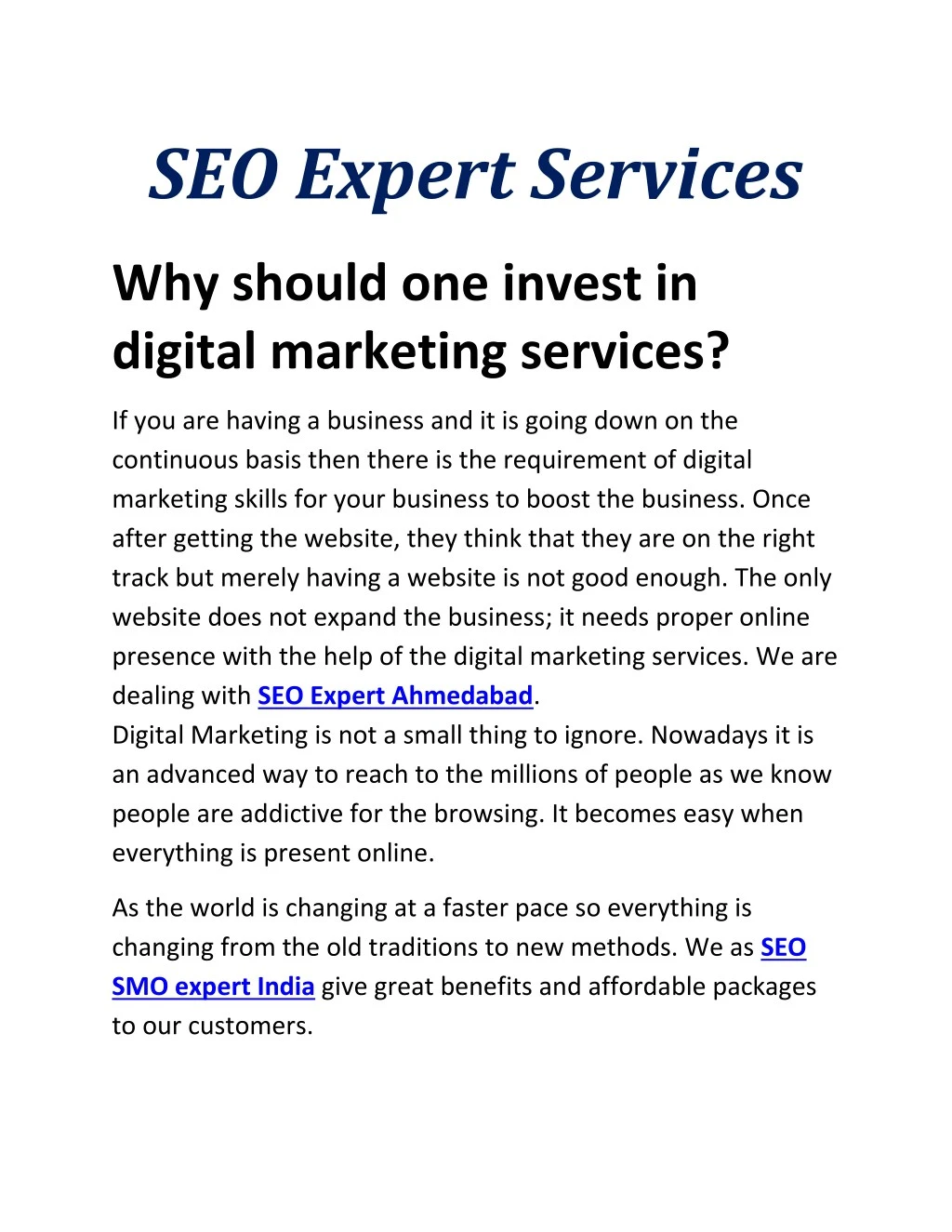 seo expert services