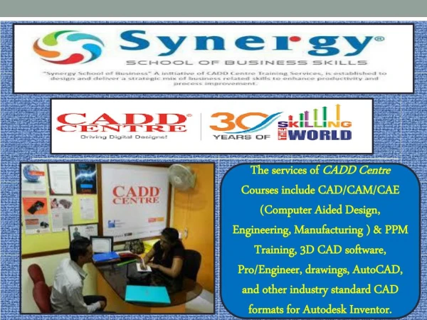 CADD Centre Training Services 30 Years of Skilling The World