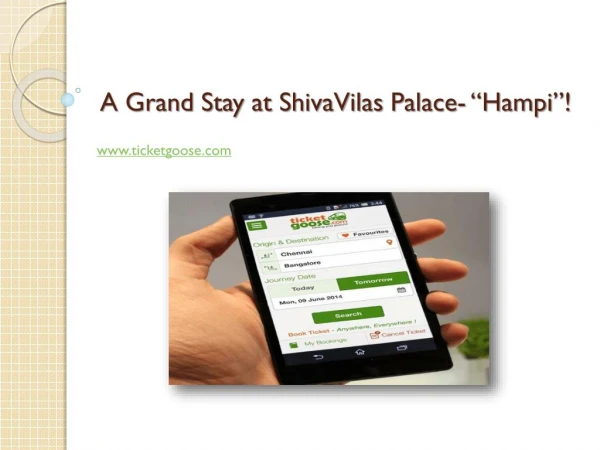 A Grand Stay at ShivaVilas Palace- “Hampi”!