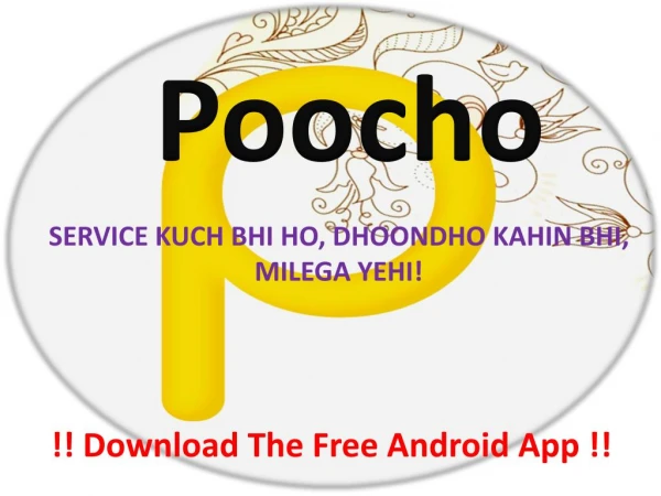 Poocho – Indian Local Services Business Search Engine