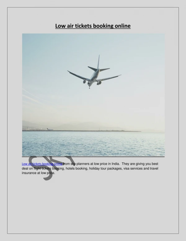 low air tickets booking online