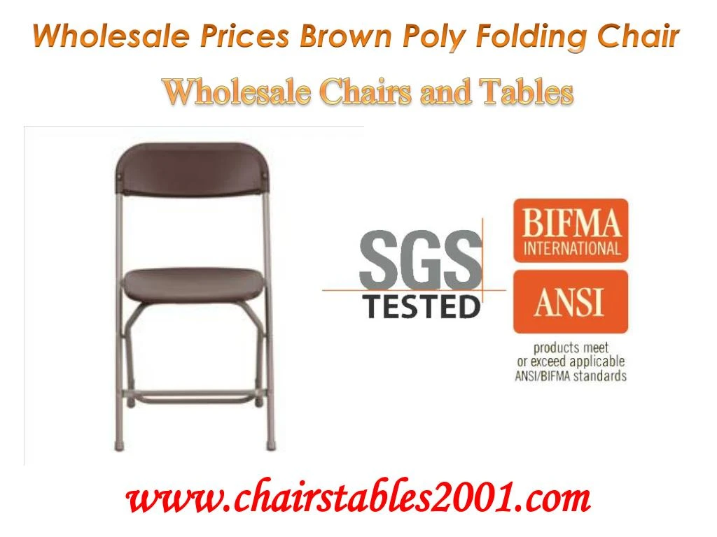 wholesale prices brown poly folding chair