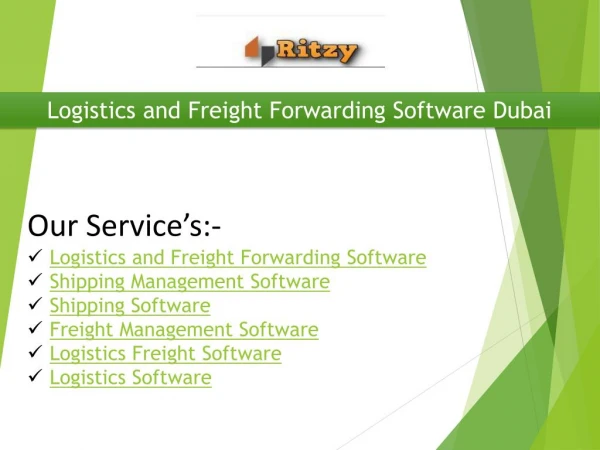 Logistics and Freight Forwarding Software
