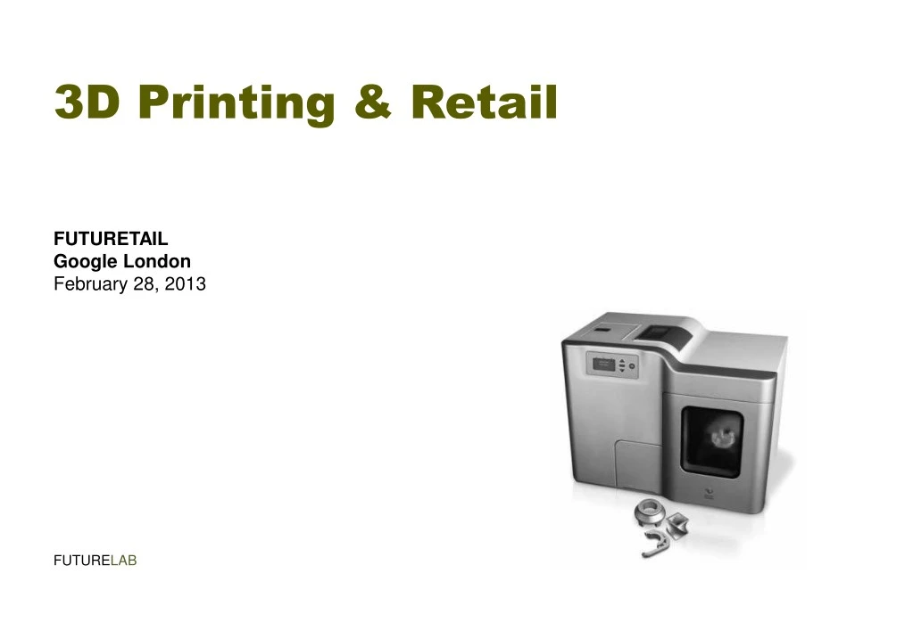 3d printing retail