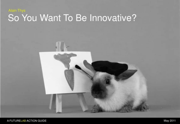 So You Want To Be Innovative ?