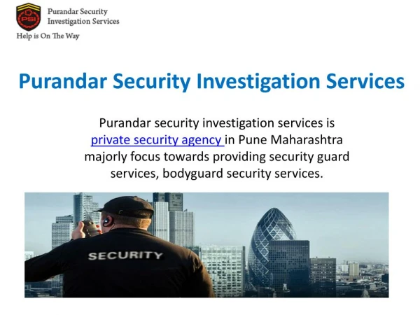 PSI Security Services | Private Security Agency in Pune Maharashtra