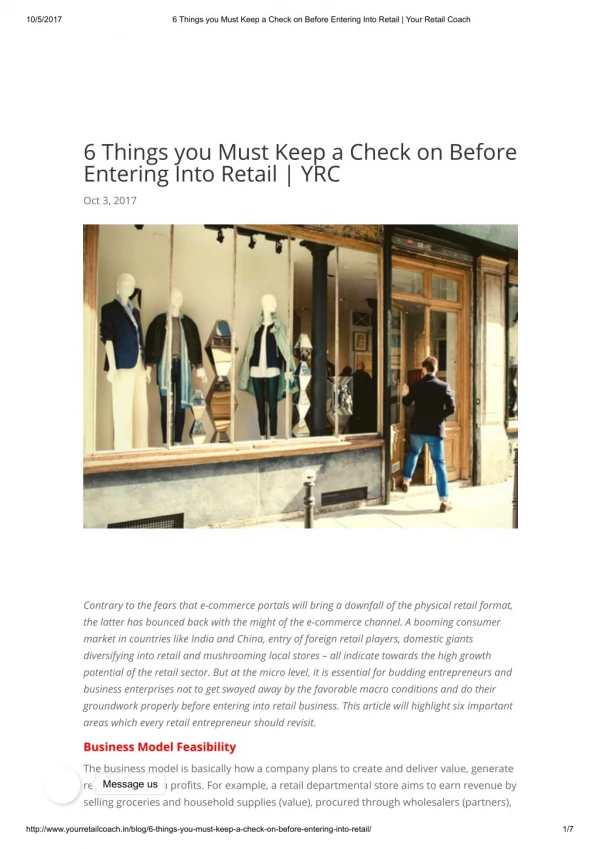6 Things you Must Keep a Check on Before Entering Into Retail