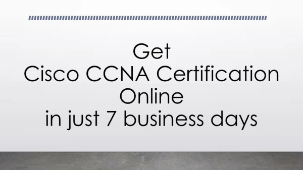 Get Cisco CCNA Certification without training in just 7 business days | CertXpert
