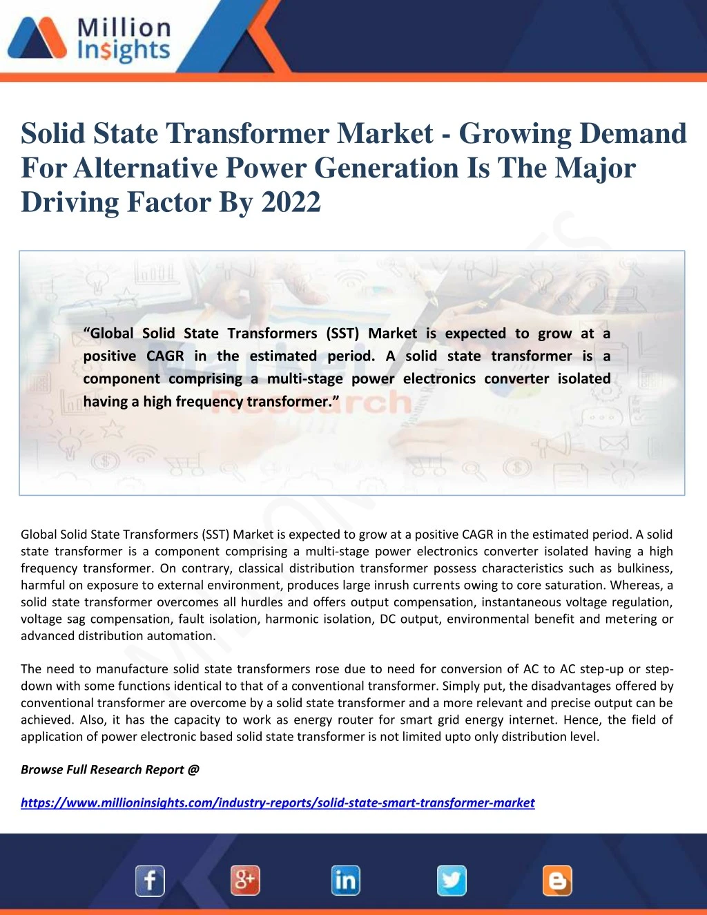 solid state transformer market growing demand