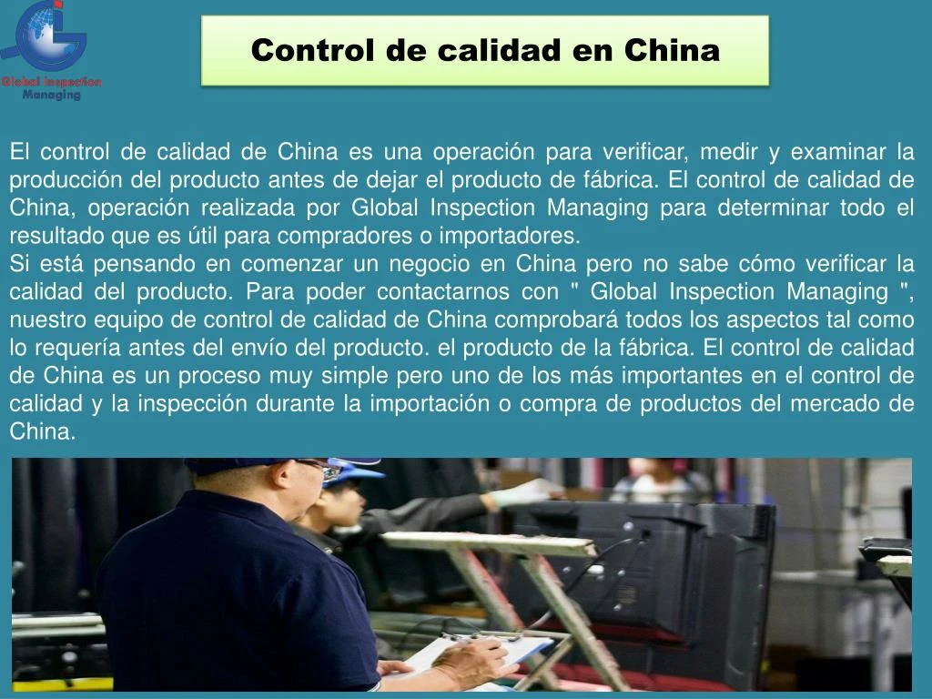 control de calidad en china