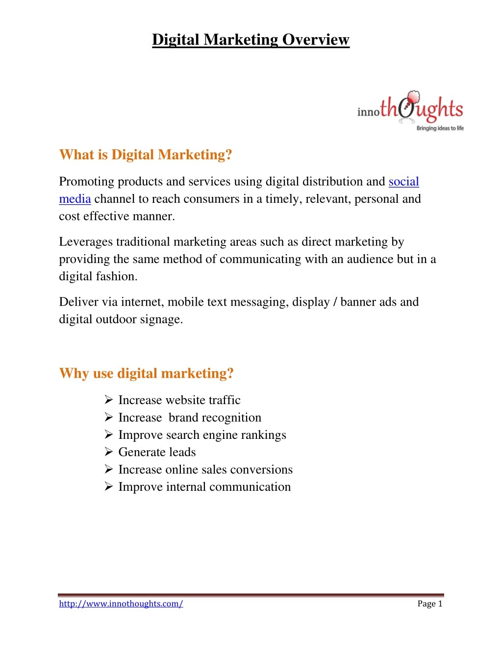 digital marketing overview