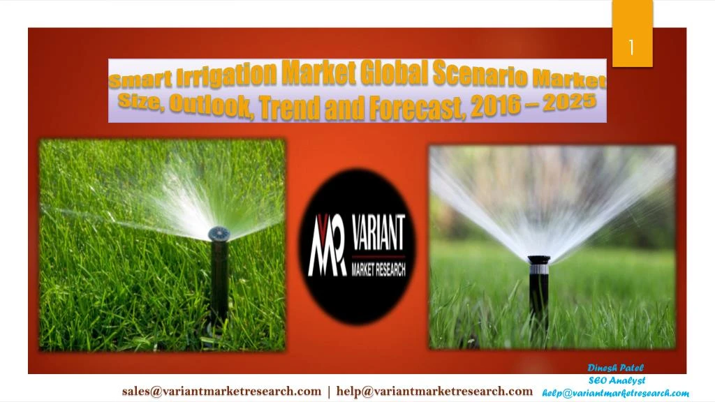 smart irrigation market global scenario market