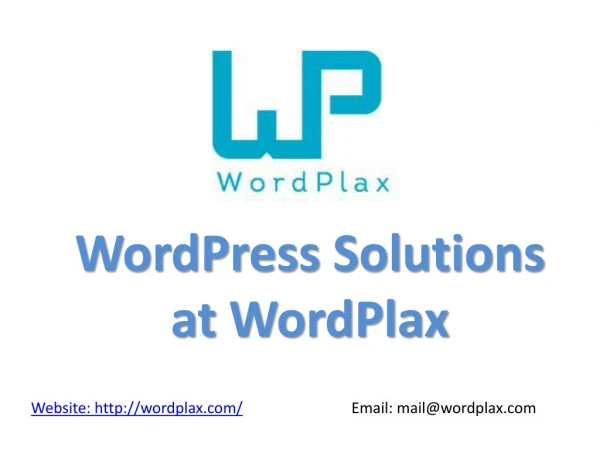 WordPlax - Wordpress Theme Customization Services
