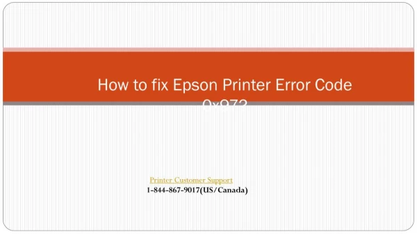 How to fix Epson Printer Error Code 0x97?