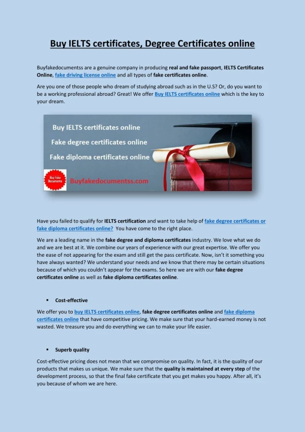 Buy IELTS certificates, degree certificates and diploma certificates online