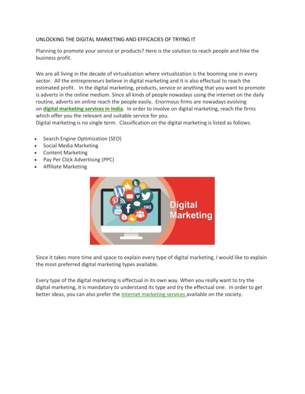 unlocking the digital marketing and efficacies