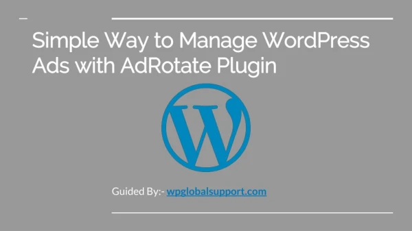Simple Way to Manage WordPress Ads with AdRotate Plugin