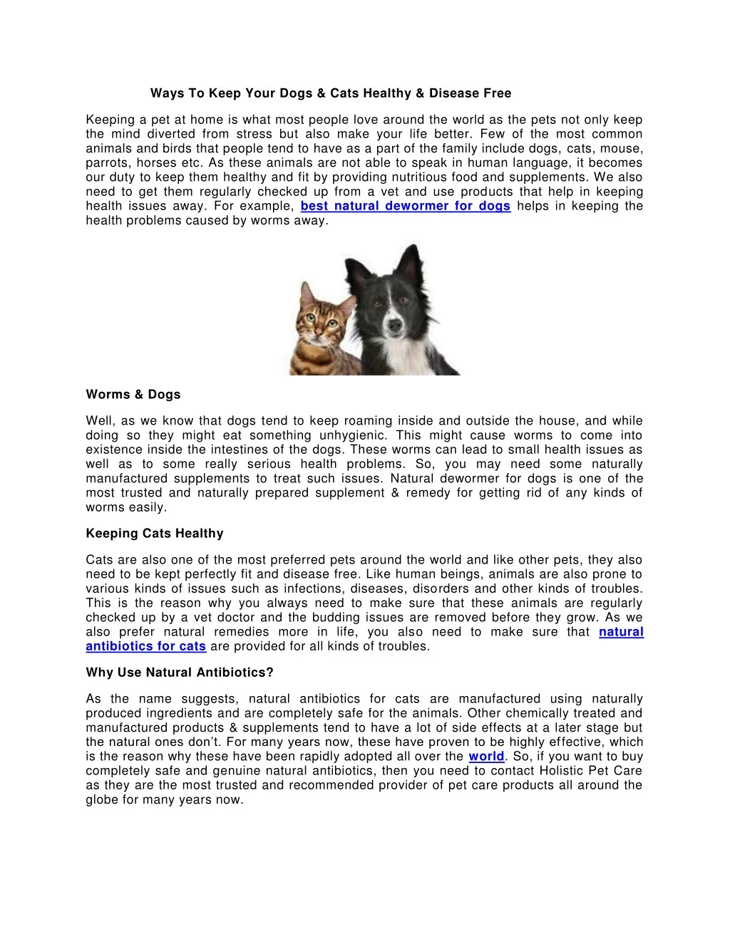 ways to keep your dogs cats healthy disease free
